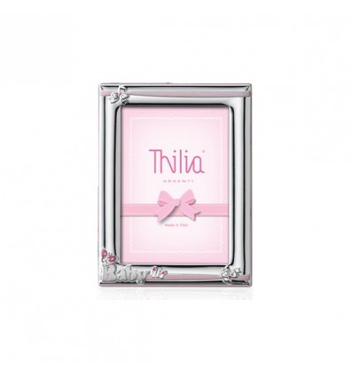 /444317 Cornice baby 9x13 retro legno ROSA