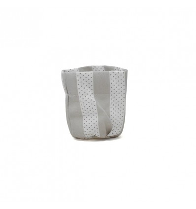 /J4107GR Mini puffo d5x10h righe GRIGIO menton