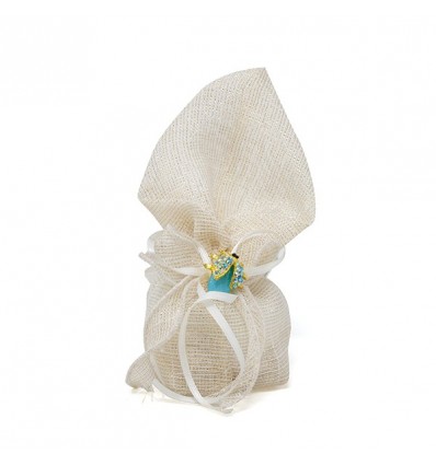 /751X135 Sacchetto a calla ORO c/fiocco e coccinella