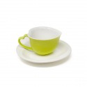 /1007017 Tazza cuore c/piattino GREEN