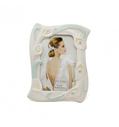 /1122008 Portafoto 10x15 c/calle ceram. AVORIO