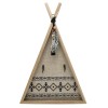 /1190001 Portachiavi da app. 25x35 legno/stoffa INDIAN