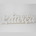 /11301451 Scritta corsivo LA MIA LAUREA cm63x20h legno BIANCO