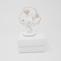 /1099417 Coppia picc. h7 albero cuori res. bco/ecru' glitter c/scat.(71551C)