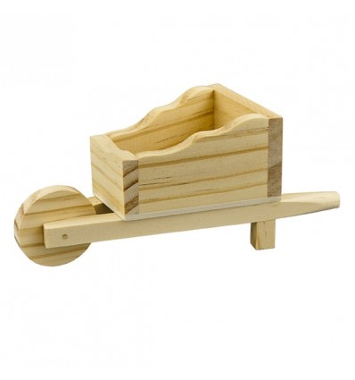 /1322009 Carretto una ruota picc. 16x7x7,5h legno