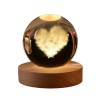 10181204 Globo CUORE led picc. h8,5 vetro base legno c/scat.regalo