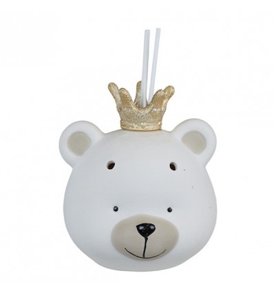 1354052 Profumat. orsetto led con corona oro h12