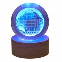 10181232 Globo led multicolor MONDO pcc d.6 vetro+base legn c/scat.regalo
