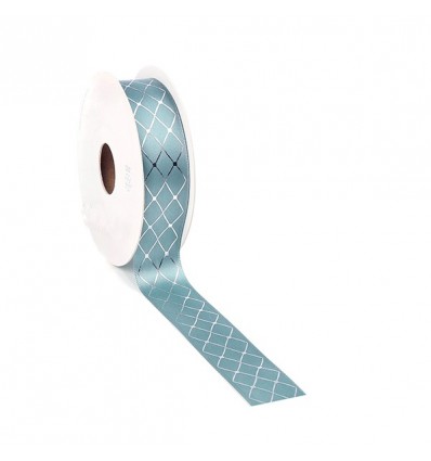 /3330.2025.41 N.raso mm25x20mt AZZ.GHIACCIO rombi argento