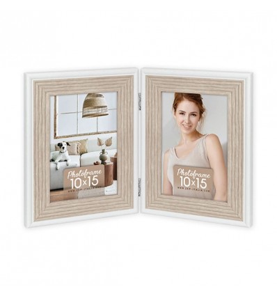 /HV246 Cornice doppia Augusta 2Q 2x10x15 ps legno nat/bco