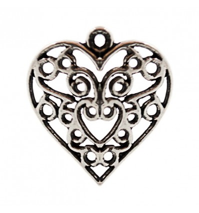 /CK6039 Pendente cuore trafor. 2x2 metallo