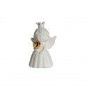 /TB 1612 Angel.corona biscuit bianco in piedi h10,3 con cuore oro