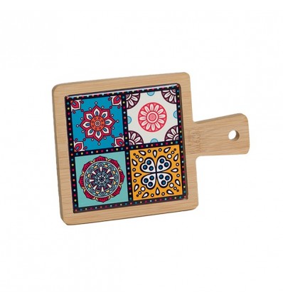 /TB 1661 Tagliere bamboo+ceramica cm12x17 col.ass.
