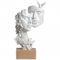 /TB 1780a Statua Amanti fiori h27,5 bianca GIFT BOX