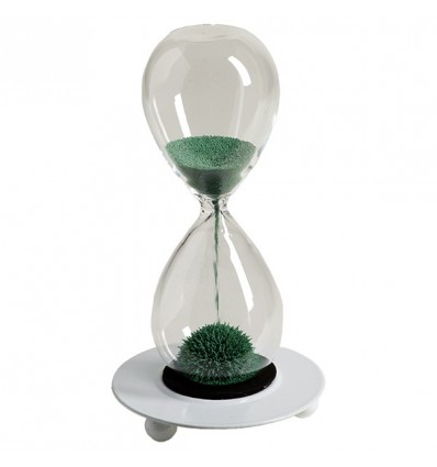 /TB 1791b Clessidra calamita h13 sabbia VERDE base bianca