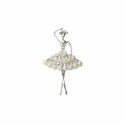 /QLUX17104 Ciond. ballerina c/perle 5x3 metallo