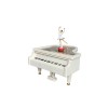 /QLUX20180 Pianoforte carillon picc. 13x12x6h c/ballerina BIANCO