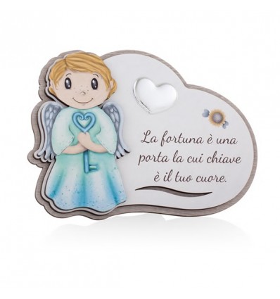 /E2093 Icona 12x16 angelo della fortuna BIMBO c/chiave