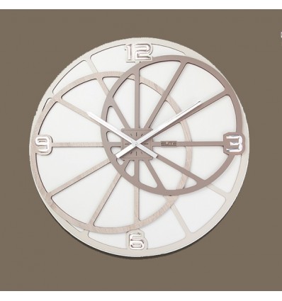 /D3092 Orologio legno raggi d. 60 OLMO/GRIGIO/TORTORA