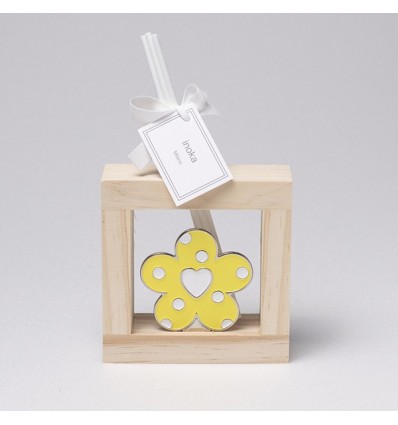 /PF2/201 Profum.cornice lgn 10x10 FIORE giallo met.c/ess.c/ast+sacch.