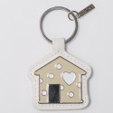 /TKSP/412 Portachiavi ecopelle bianco h9 CASA beige