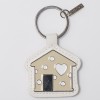 /TKSP/412 Portachiavi ecopelle bianco h9 CASA beige