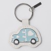 /TKSP/417 Portachiavi ecopelle bianco h8,5 AUTO blu