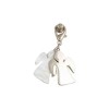 CHSP/378 Ciondolo doppio ANGELO bianco/ACCIAIO