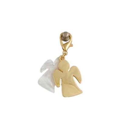 /CHSP/388 Ciondolo doppio ANGELO bianco/ORO