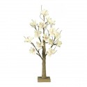 /71694M Albero h60 BEIGE c/fiori e luci AVORIO