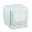 /17588C Cubo f+c 9x9x9 c/finestra bianco/millerighe AZZURRO