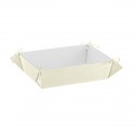 /14754C Vassoio c/fori 28,5x19x8 PELLE BIANCA  (PAP 20)