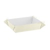 /14754C Vassoio c/fori 28,5x19x8 PELLE BIANCA  (PAP 20)