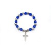 /BR218 Bracciale zaffiro c/croce BLU