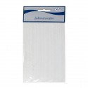/T040-02 Conf. 10pz strisce RICAMI 2mod. adesivi bianchi
