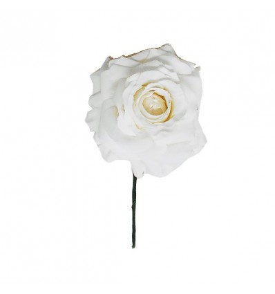 /CK9071-B Rosa stoffa d.7,5 BIANCA