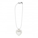 /TUA1 Collana cuore+rosa BIANCO c/plex pizzo BIANCO+scat