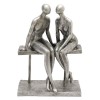 /OR 1996 Statua coppia su panchina 19x10x26h poliresina silver