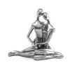 /OR 2060 Statua coppia seduta 28,5x26x15,5h poliresina silver