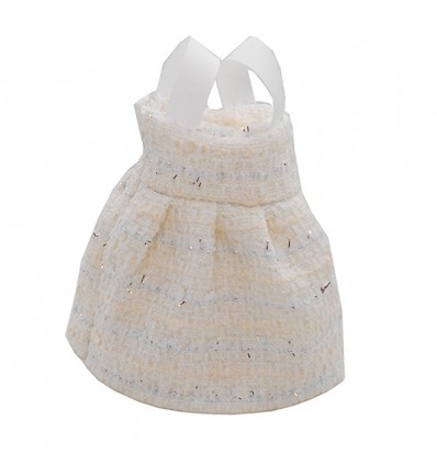 IN25062-A Vestitino Parigi h12 portaconfetti AVORIO