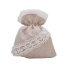 CK9073-FG Sacchetto 10x12 tipo cotone c/pizzo BEIGE