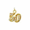 CK8547 Pendente 50' picc. cm1,5 met. ORO c/strass