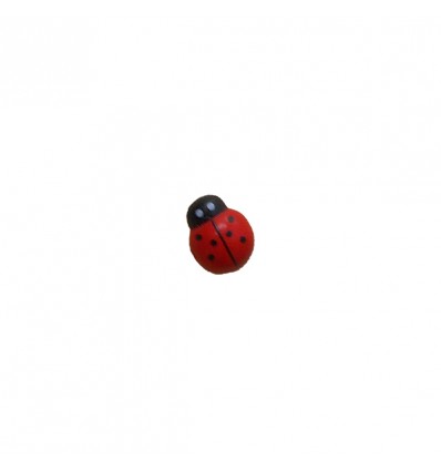 CZ01 Coccinella mini cm1,5 legno c/adesivo ROSSA