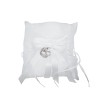 D70 Portafedi 18x18 c/applic. cuori arg.raso BIANCO