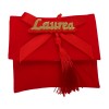 SC004 Bustina 10x9 con scritta laurea oro velluto ROSSO