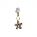 SC68-ORO Pendente FIORE 2x2 metallo c/strass ORO