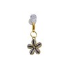 SC68-ORO Pendente FIORE 2x2 metallo c/strass ORO