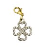1067464 Pendente QUADRIFOGLIO d.1,8 brillantinato ORO