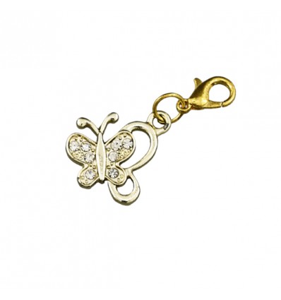 1067465 Pendente FARFALLA d.1,8 brillantinato ORO