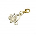 1067465 Pendente FARFALLA d.1,8 brillantinato ORO